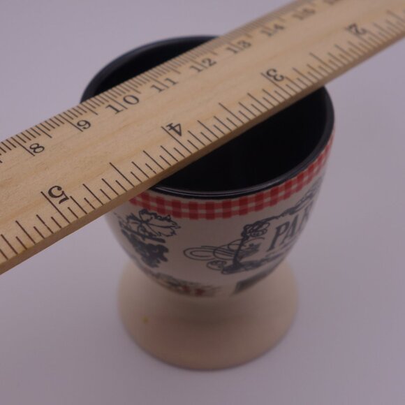 Paris depuis 1889 Au Menu ou A la Carte Tour Eiffel Ceramic Egg Cup - Picture 7 of 10